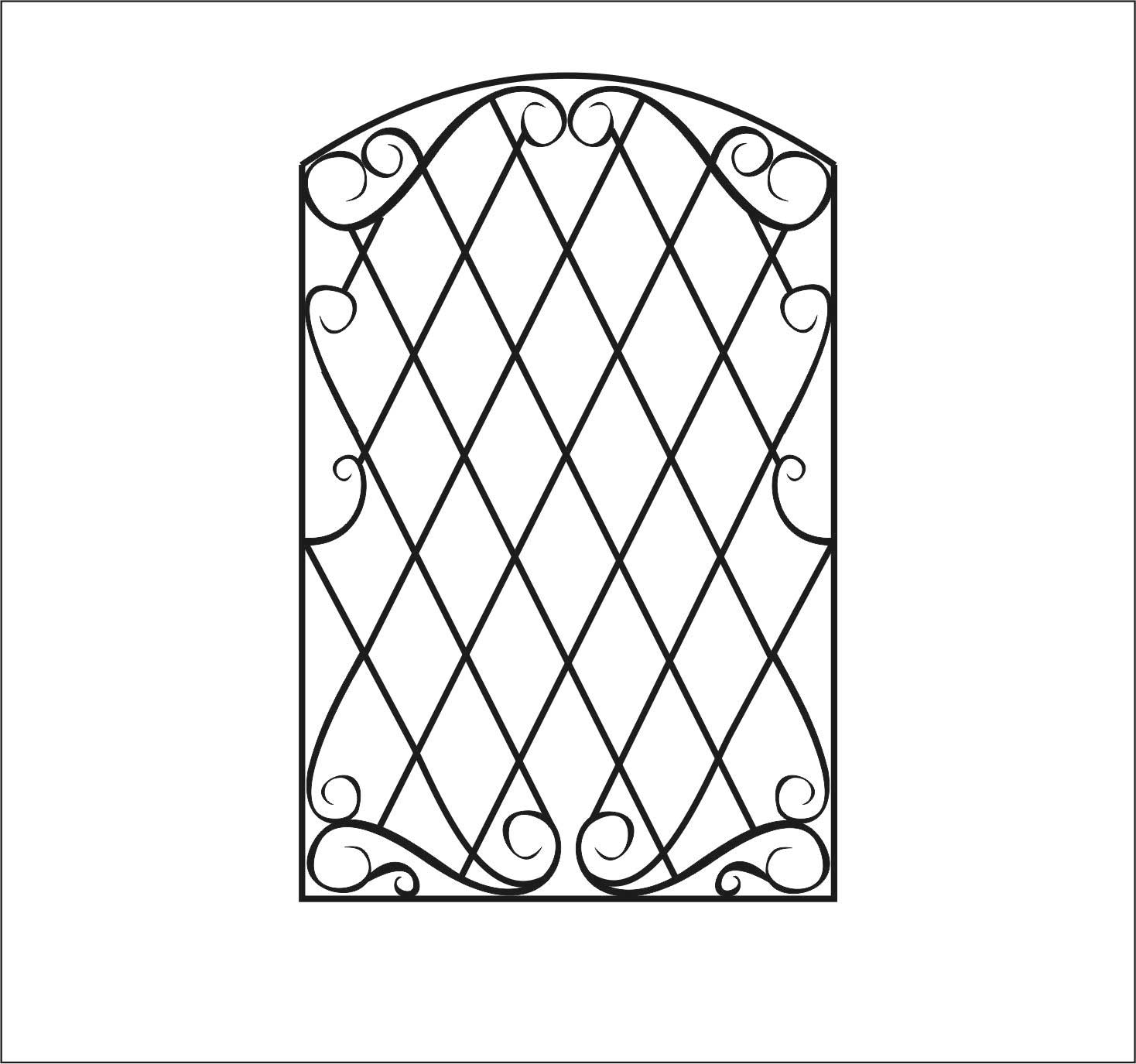 Эскиз кованых решеток на окна 4