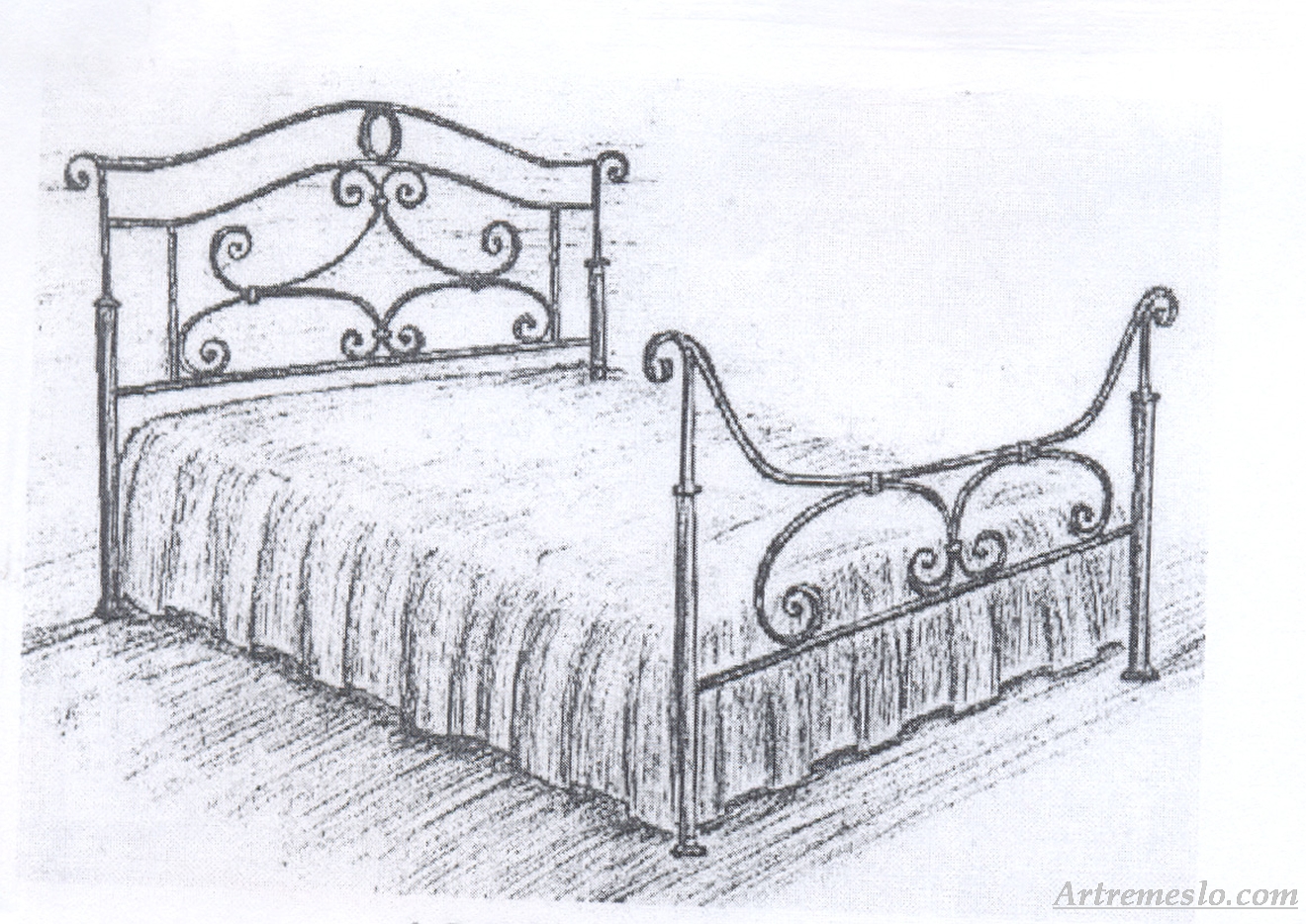 Кованая кровать 3